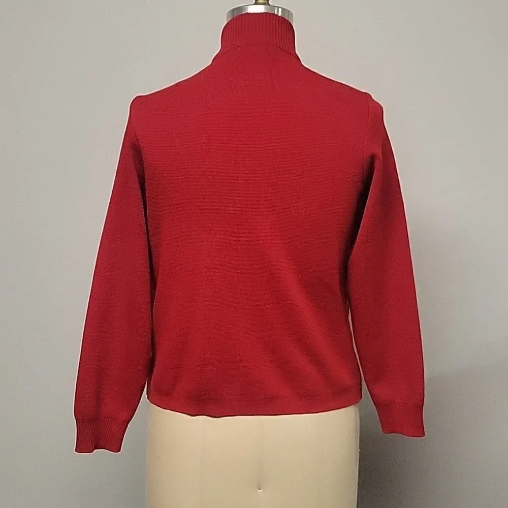 St. Croix Wool full zip cardigan. Made in the USA.